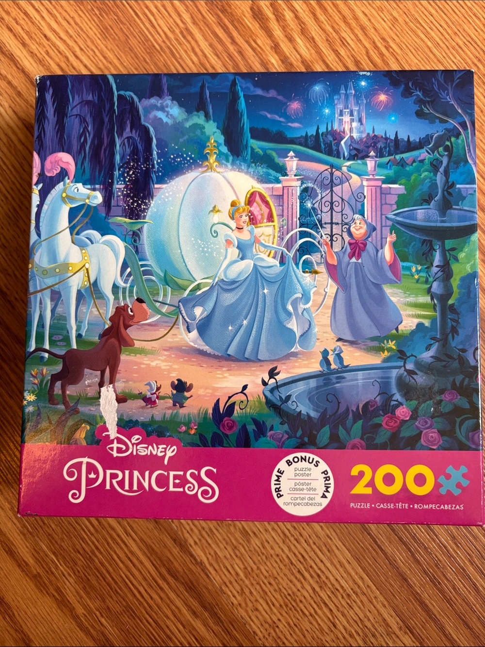 Disney Princess Cinderella 200-Piece Puzzle — Blue & Pink Artwork